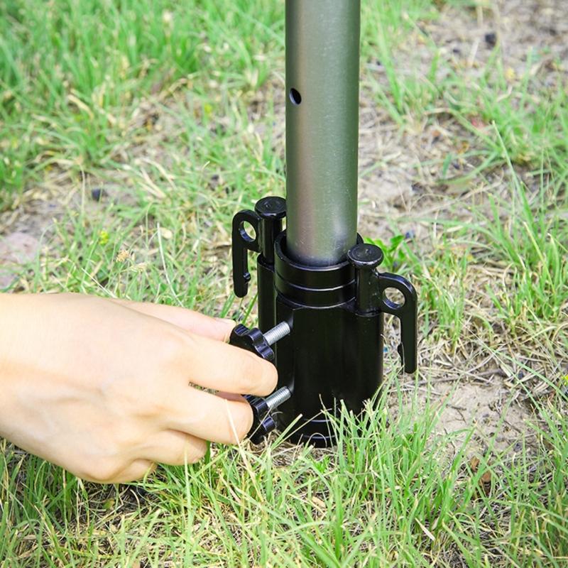 Umbrella Base Bracket Canopy Ground Support Tarps Rod Holder Awning Rod Fixing Tube Tent Rod Holder Awning Rod Stand