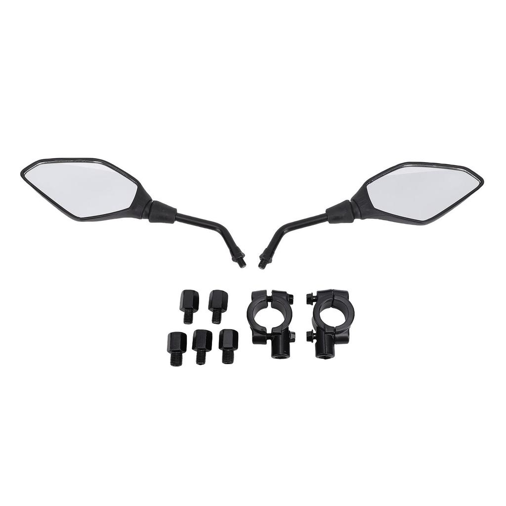 Universal Motorcycle Mirrors with M8 M10 Bolt 360 Degree Rotation Convex Handlebar Rearview Mirror for Bike Scooter ATV