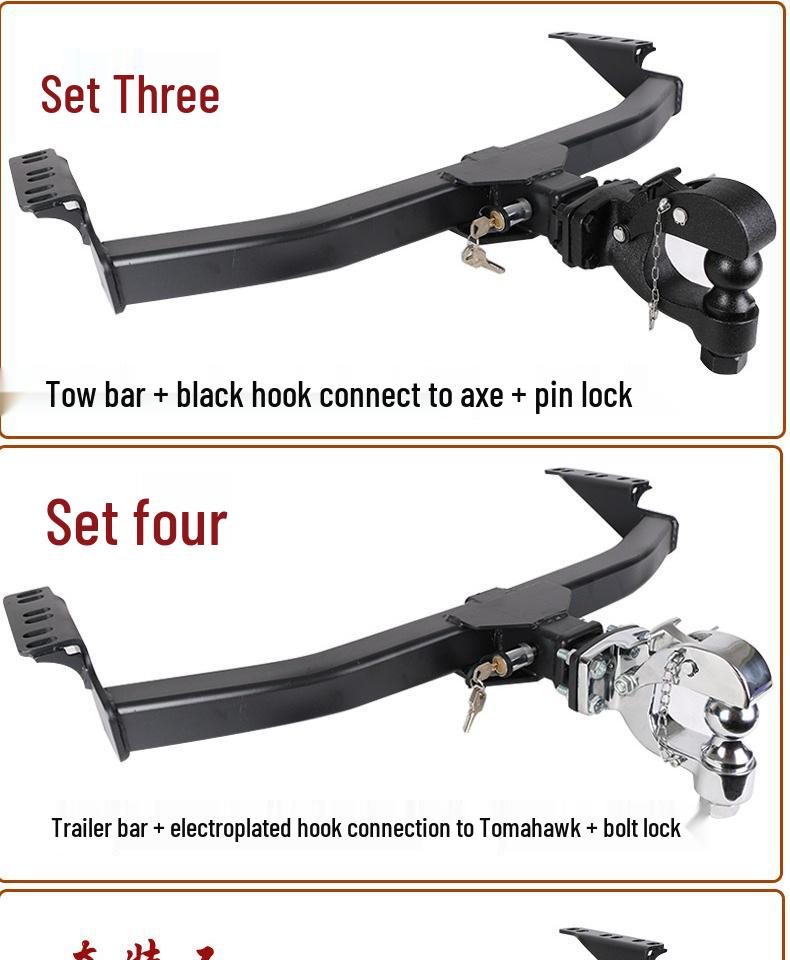 Compatible Trailer Hitch Adapter for 2008-2025 Toyota Highlander with Square Hole Design
