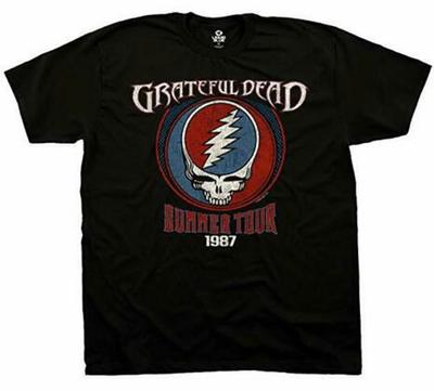 Oficjalna Koszulka Męska Grateful Dead Summer Tour 1987 Czarna 100% Bawełna Męskie Koszulki Top Koszulka Grateful Dead