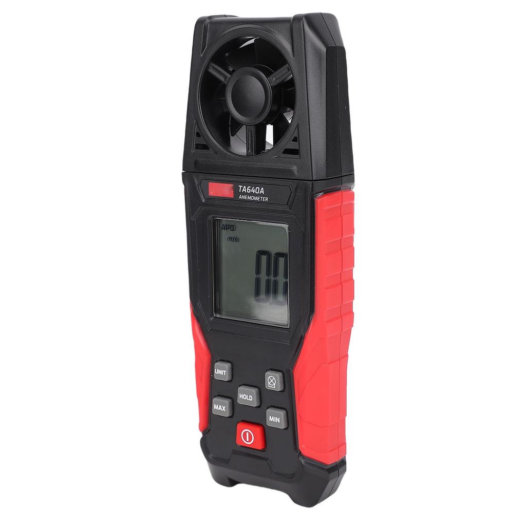 Digital Anemometer with 8 Vanes Handheld Wind Speed and Temperature Meter 0.1 to 30.0m s 0 to 45.0 celsius