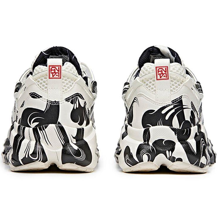 Anta Comfortable Shock Absorbing Non-Slip Durable Lightweight Low-Top Running Shoes Men sneaker Black White 912035581-9