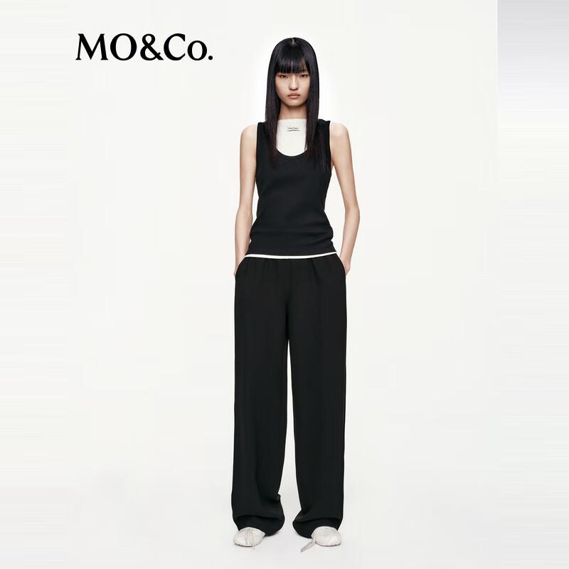 

MO&Co. 2025 Fall Dry Acetate Blend Straight-Leg Trousers S