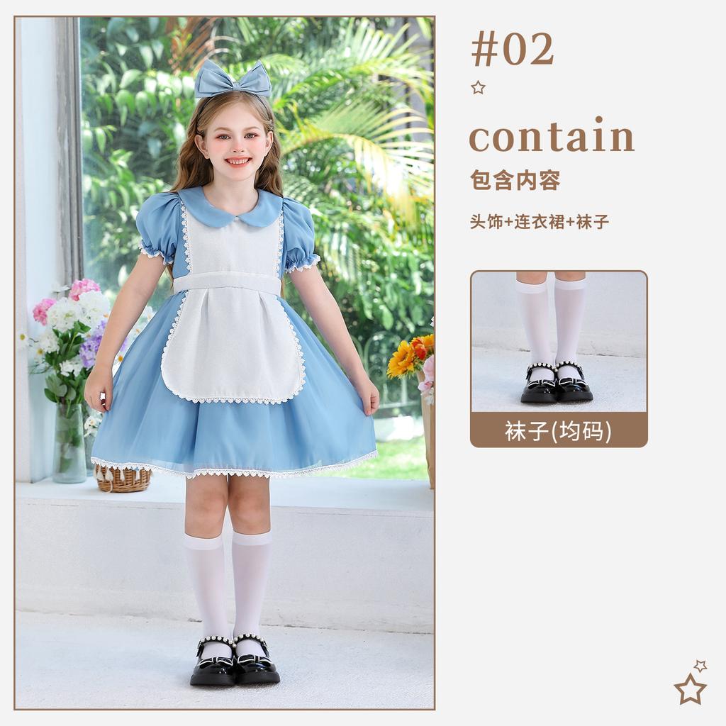 Pastoral Alice Maid Children's Clothing Halloween Children's Princess Lolita Teen Dress Girls Performance Costume