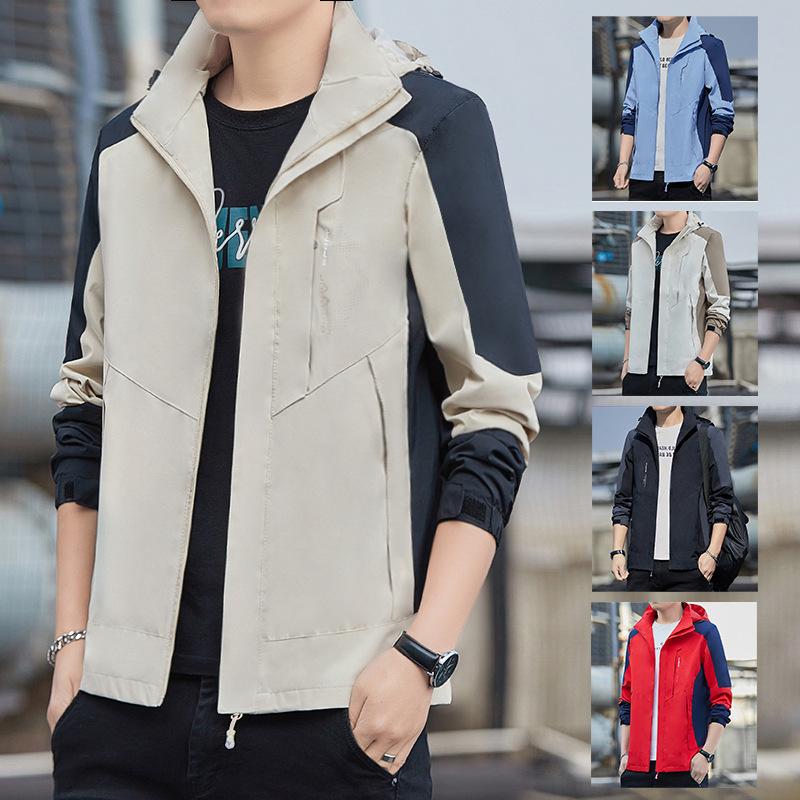 Spring New Casual Jacket Men's Spring Trend Waterproof Outdoor Jacket Men's Clothing