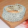 Squisito Bracciale da Sposa con Strass Esagerati per Esibizione sul Palco
