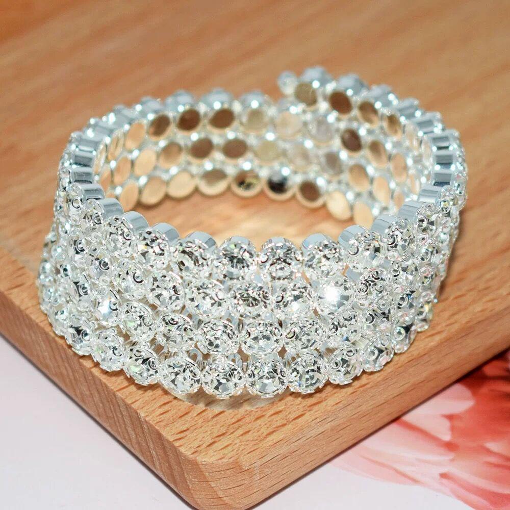 

Новый свадебный браслет на руку из страз AB, сценическое хрустальное украшение