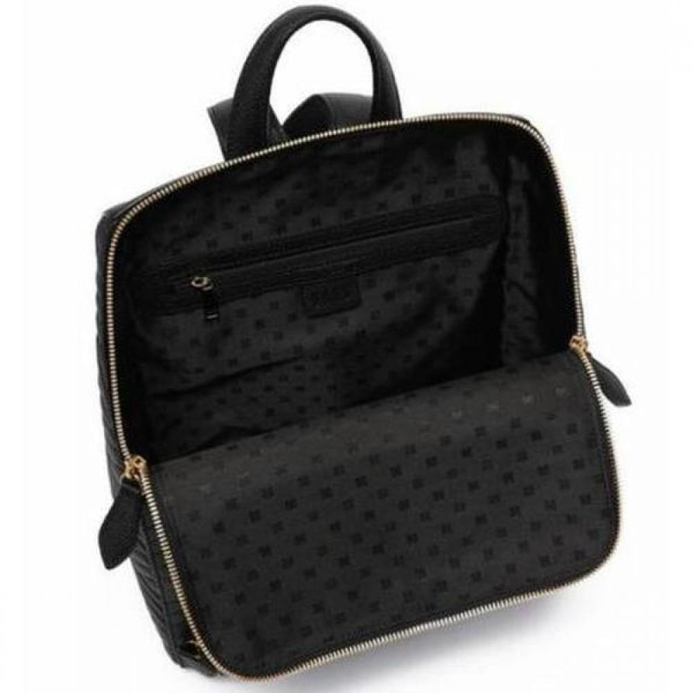 Daks Black Cutting Dd Logo Quilting Leather Backpack Dcba1f369bk