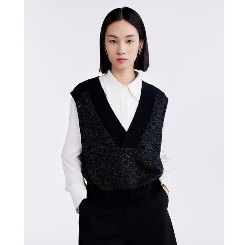 Women's V-Neck Knitted Short Vest
