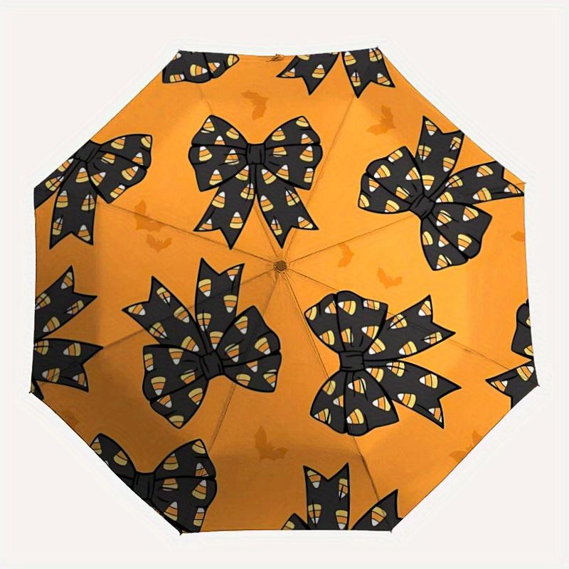 

1pc Halloween Bows Automatic Open/Close Umbrella Sturdy Iron Frame, Compact Travel UmbrellaIntricate Design Umbrella a0829074