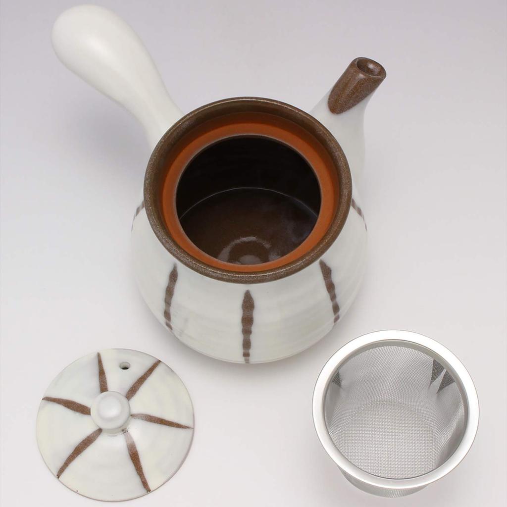 Mino Ware Kohiki Tokusa Made In Teapot, Rokubei, Japan, 500-39