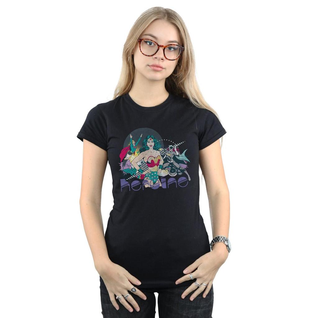 DC Comics Womens/Ladies Justice League Heroine Cotton T-Shirt