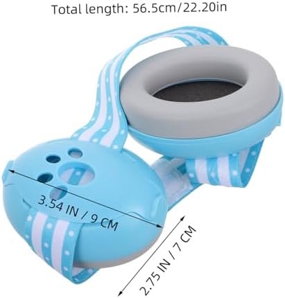 Adjustable Kids Noise Cancelling Headphones, Soft Comfortable Ear Muffs for Babies Toddlers, Hearing Protection for Sleeping & Travel, Sky Blue