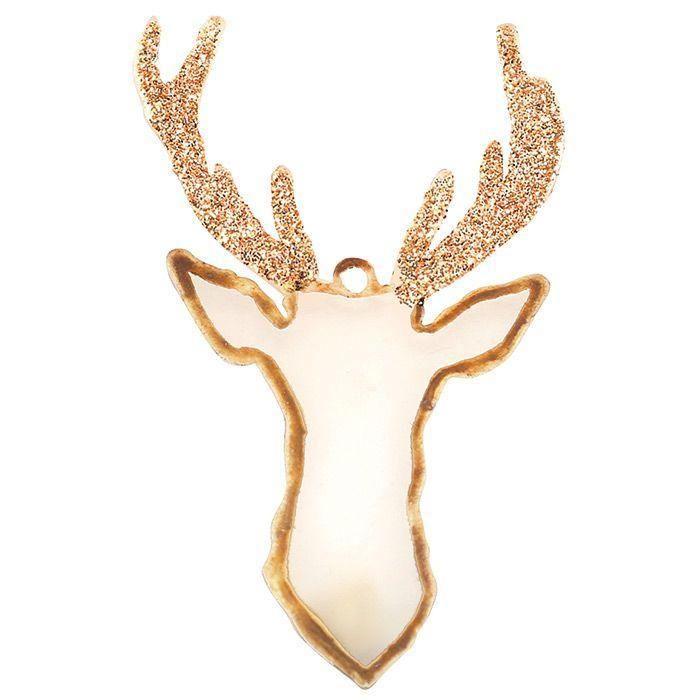 Kit de loisirs créatifs - Plastique dingue - Décorations de Noël - 8 formes pailletées - Transparent - Doré