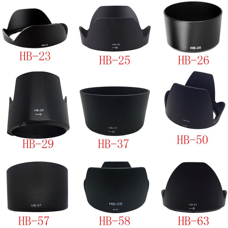 10pcs HB-23 HB-25 HB-26 HB-29 HB-37 HB-50 HB-57 HB-58 HB-63 camera Lens Hood for nikon lens camera HB-23