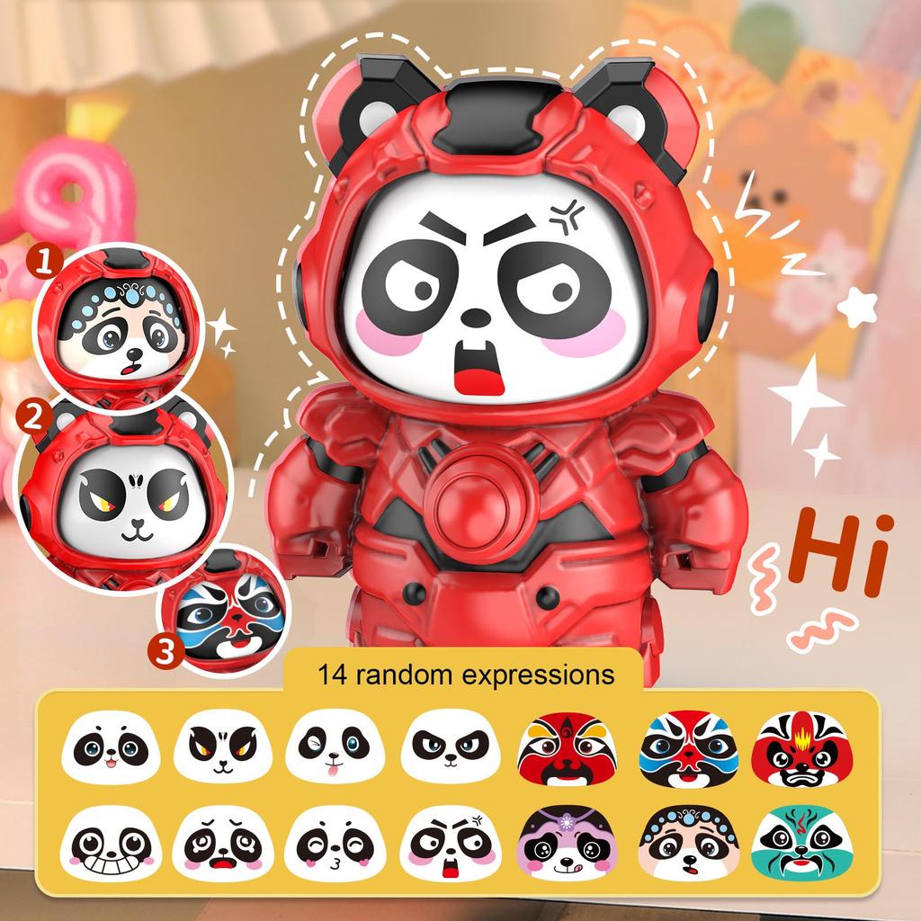 Lovely Panda Face Changing Doll Keychain Charm Fun And Eye Catching Designs Keyrings Accessory For All Ages