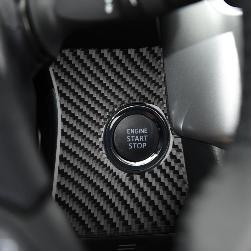 Carbon Fiber Sticker For Toyota Highlander 2014- Car Interior Accessories Dashboard Side Air Vent Window Button Door Panel