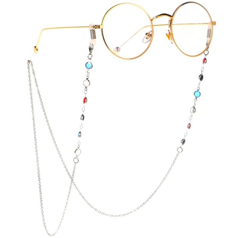 Colorful Beads Eyeglass Chain Fashion Glasses Chain Eyewears Straps Cord for Sports and Daily Activity