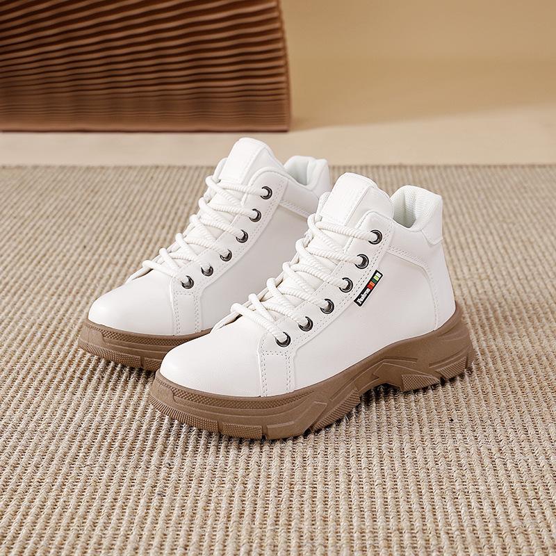 

Высокие маленькие белые туфли для девушек-студенток корейская версия весны и осени новая универсальная мода спортивная обувь для сноуборда женская тенденция 35 бежевый