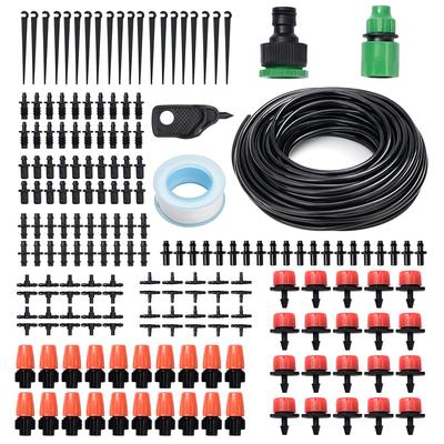 25M Hose Automatic Watering Set 185 Pieces Set Irrigation System Drip Nozzle Spray Nozzle Drip Watering Water Supply System Watering DIY Garden Shower