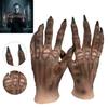 Detailed Zombie Hands 1 Pair Halloween Costume Gloves for Adults Kids, Horror Accessories Gloves, Latex Scary Ghost Hand Cosplay Accessory Masquerade