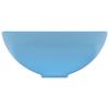 VidaXL Round Luxury Bathroom Sink Countertop Washbasin Toilet Hand Basin Cosmetic Room Interior Matte Light Blue 146967