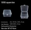 Square Transparent PP Plastic Storage Box for Electronics and Earbuds