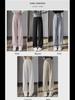 High-Waisted Pink Wide-Leg Pants for Women - Slimming, Casual, Spring/Autumn