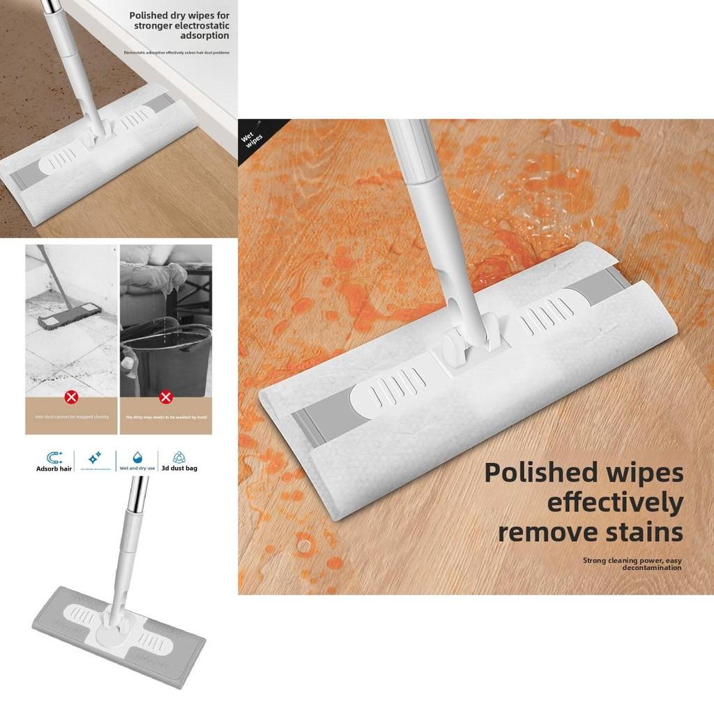 Electrostatic Disposable Floor Mop Rotating Dry Wet Cleaner For Home Use