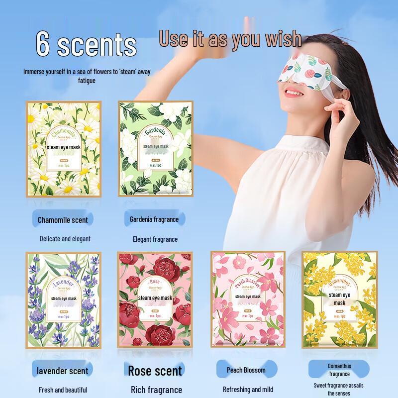 Kangaroo Doctor Self-Heating Steam Eye Mask, Mixed Floral (60 Count)