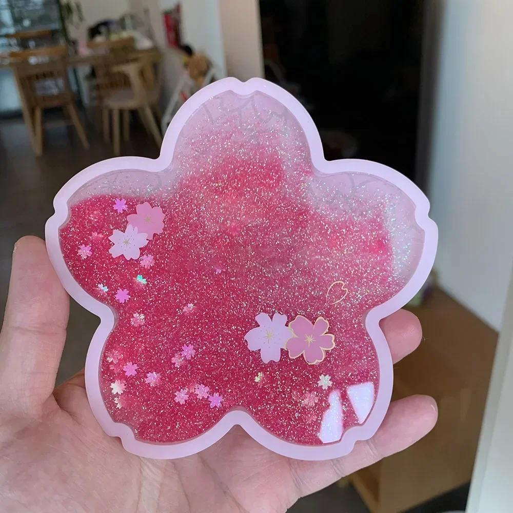 

Kawaii Japan Cherry Blossom Coaster Подставка под чашку чая Сакура Подставка под чашку чая Молоко Подставки под чашки as shown