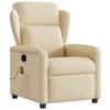 VidaXL Reclining Massage Armchair Cream Fabric, Massage Armchair, Armchair, Sofa Armchair, Office Armchair of 4015594