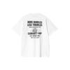 SS24 S/S Less Troubles T-Shirt Back Letter Print Loose Fit Short Sleeve T-Shirt Men Tops White I033187-00A-XX
