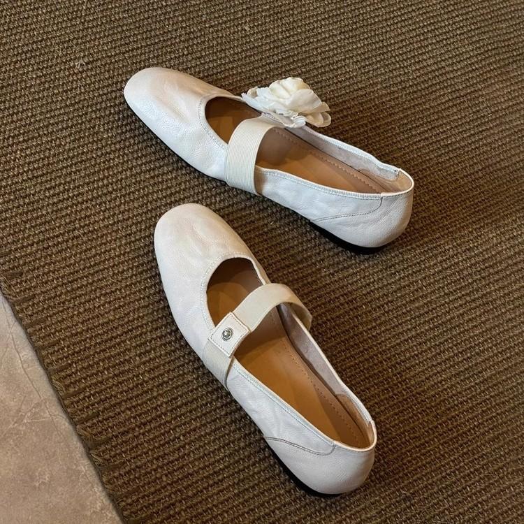 Französische flache Schuhe mit flachem Boden, flachem Ausschnitt, einzelne Schuhe für Damen, neue Abendschuhe für Frühling und Herbst, vielseitige Mary Janes