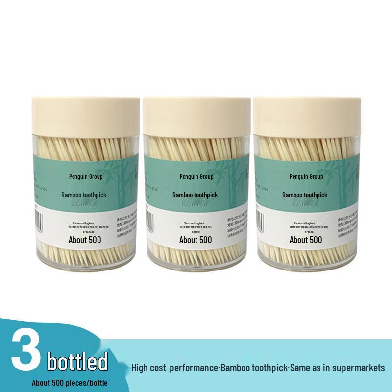 Portable Bamboo Toothpicks with Dispenser