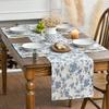 1PC French Pastoral Cloth Placemat Washable Modern Simple Table Mat Coffee Table Plate Pad Blue Floral Cotton Fabric Home Decor