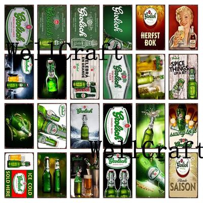 [ WellCraft ] Grolsch Kovový plechový znak Vintage nástěnná deska Dekor WX-51-1 dekorace pokoje  vintage dekor  domácí dekor  nástěnný dekor