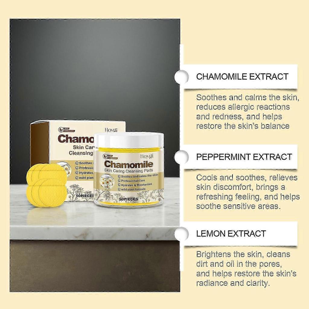 Chamomile Soothing Cleansing Pad Gently Cleanses, Moisturizes, Refreshes And Deeply Cleanses Facial Pores