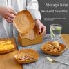 Chinese Melamine Wood Grain Square Snack Tray