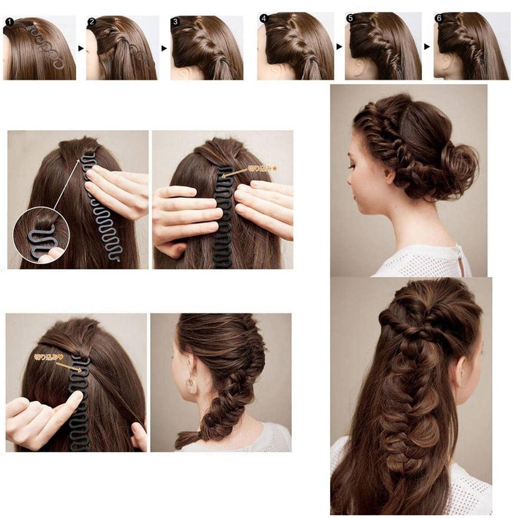 Centipede Braid Hair Tool Lazy Bun Maker Hair Accessories Kit French Braid Tools Hair Braiding Accessories for Women Hair Stylin