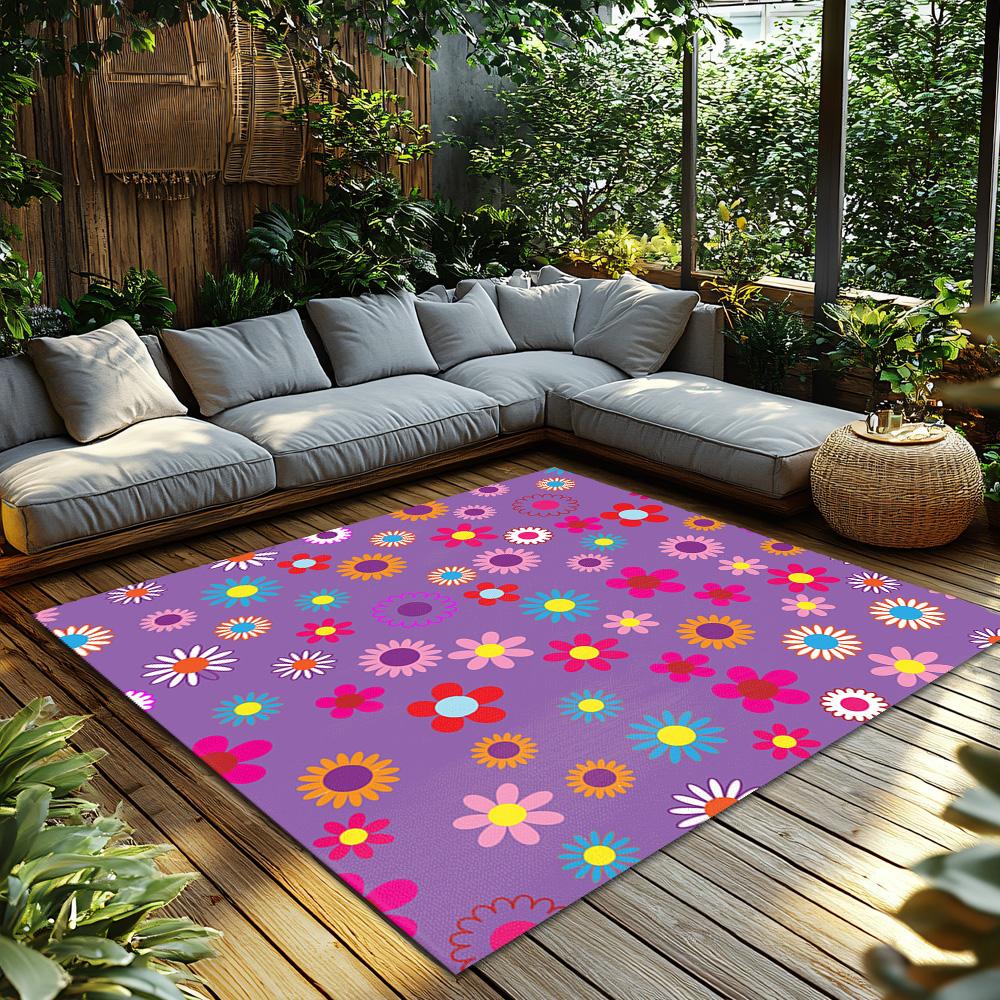 Cute Floral Doormat Indoor Outdoor Washable Entrance Mat Welcome Home Decor Rug Non Slip Floor Mat Home Decor Gift Unique Design