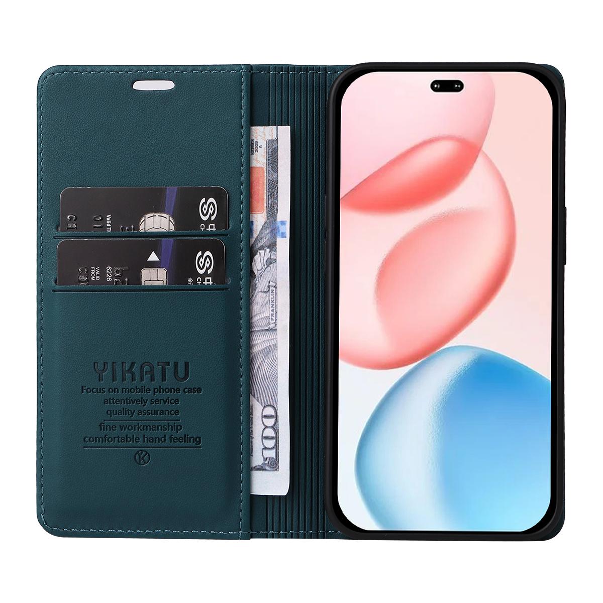 

For Honor 400 Pro 5G (Global) Phone Cases YIKATU Magnetic Closure PU Leather Mobile Cover Light Purple