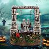 LED-beleuchtetes schwingendes Skelett Halloween-Dekoration - Dorfzubehör, das sich vor und zurück bewegt - Feiertagsausstellungsornament Geschenk