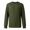 Maglia da uomo a maniche lunghe, girocollo, traspirante, fresca, atletica, per allenamento e uso casual