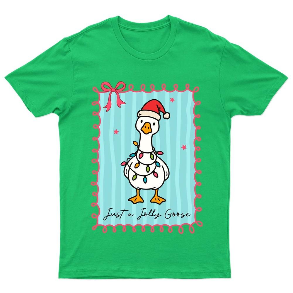 Just A Jolly Goose Christmas Holiday Unisex TShirt Unisexs Unisexs Graphic Tee a S