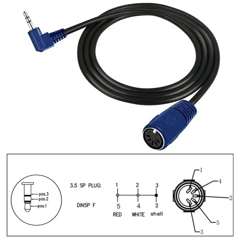 DC3.5mm Male Elbow To DIN 5PIN Female MIDI Adapter Cable Audio MIDI Connection 1.5M 3M Music Equipment Midi Adapter Cable