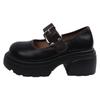 Pantofi singuri Casual Retro Toc gros Platforma Mary Jane Mici Pantofi din piele Femei