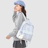 Schoolbag1011 New Japanese Girl Heart Plaid Backpack Lightweight Large-capacity Student Schoolbag Versatile and Cute Backpack