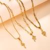 European & American Fashion Stainless Steel Snake Pendant Necklace Set