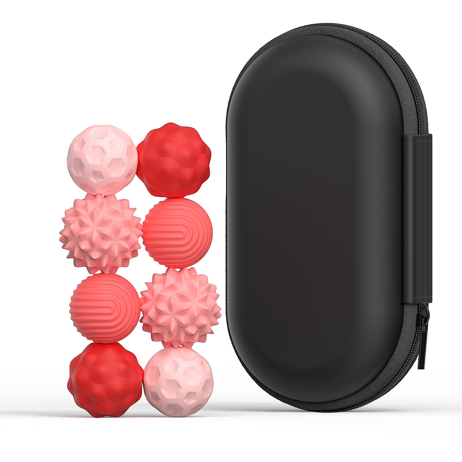 

Магнитные силиконовые сенсорные шарики, игрушка-фиджет, шарики для беспокойства, успокаивающая игрушка для детей и взрослых, снимающая беспокойство и стресс, сенсорная игрушка 8Pcs красный